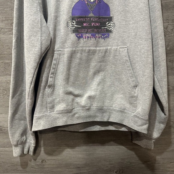Lil Pump Unhappy Esskeetit Penitentiary Gray Pullover Hoodie Medium Rap - Picture 3 of 7